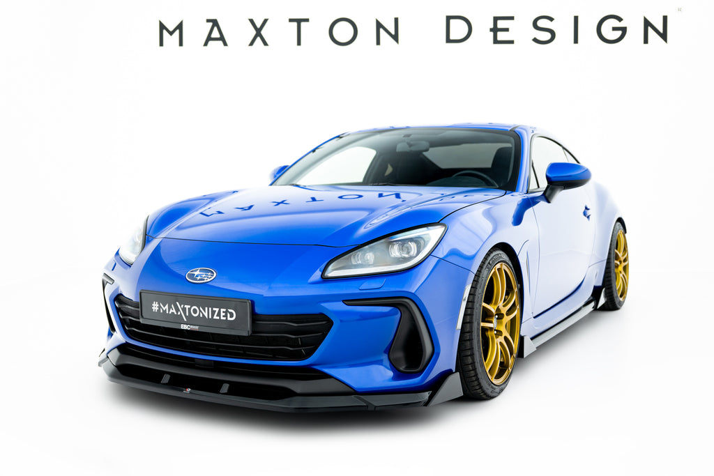 Maxton Design Street+ Spoilerlippe Front Ansatz V.3 passend für Subaru BRZ Mk2 schwarz Hochglanz