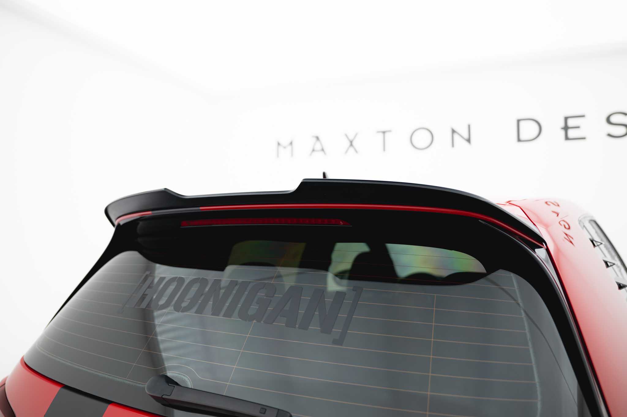 Maxton Design Spoiler CAP V.2 passend für VW Golf R / R-Line / GTI / GTD Mk7 / Mk7 Facelift schwarz Hochglanz