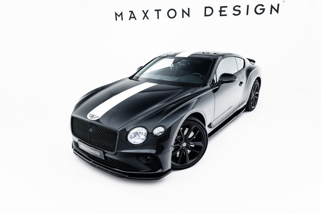 Maxton Design Street+ Spoilerlippe Front Ansatz passend für Bentley Continental GT Coupe Mk3 schwarz Hochglanz