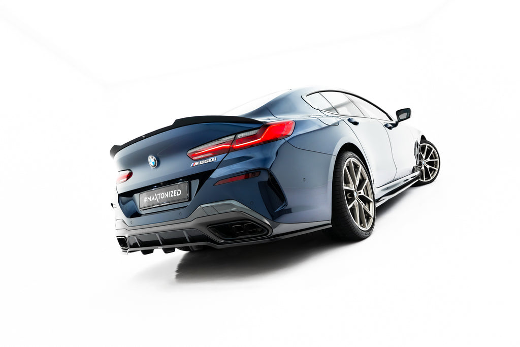 Maxton Design Street+ Mittlerer Diffusor RACE passend für BMW 8 Gran Coupe M-Paket G16 schwarz Hochglanz