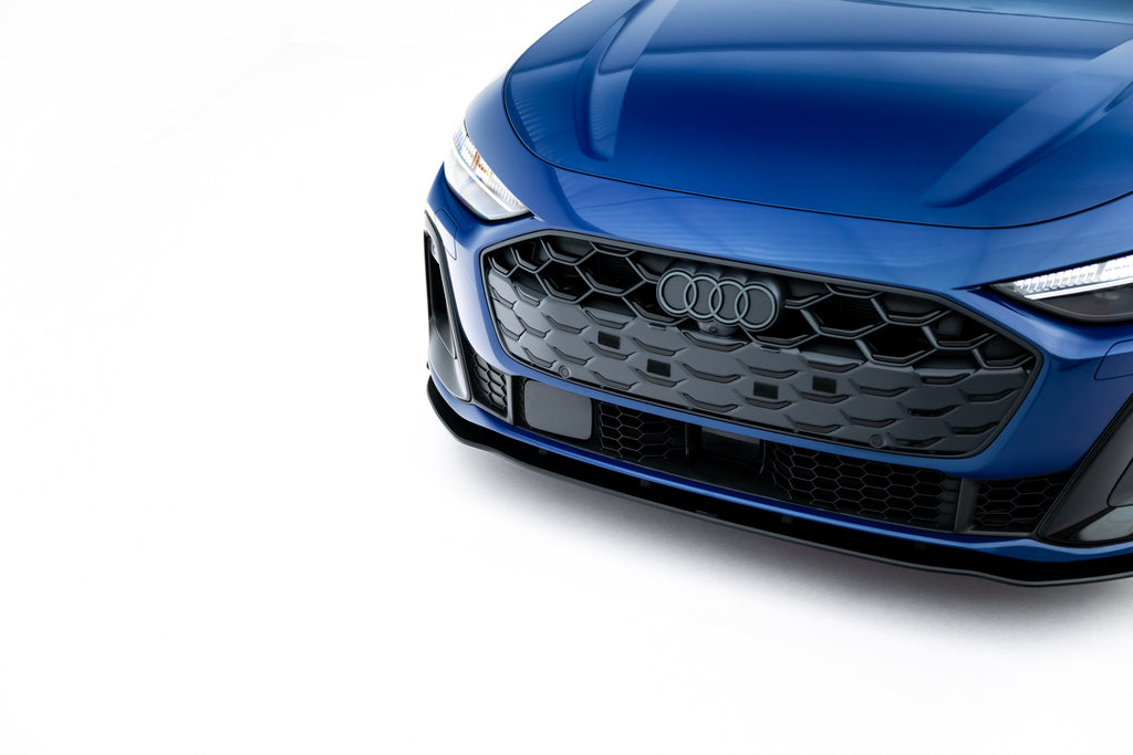 Maxton Design Street Pro Street+ Spoilerlippe Front Ansatz + Flaps passend für Audi A5 S-Line / S5 Limousine / Avant B10 schwarz Hochglanz