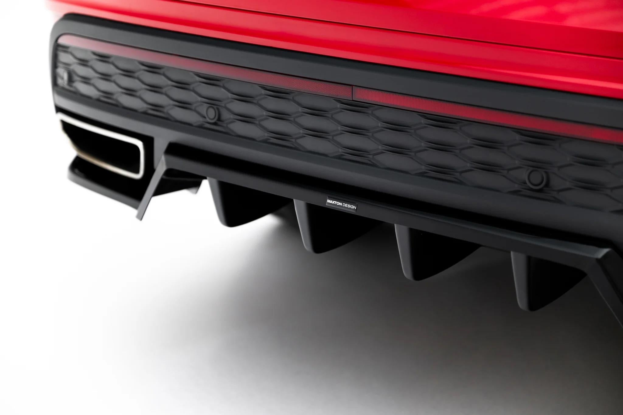 Maxton Design Street+ Mittlerer Diffusor RACE passend für Skoda Kodiaq RS Mk2 schwarz Hochglanz