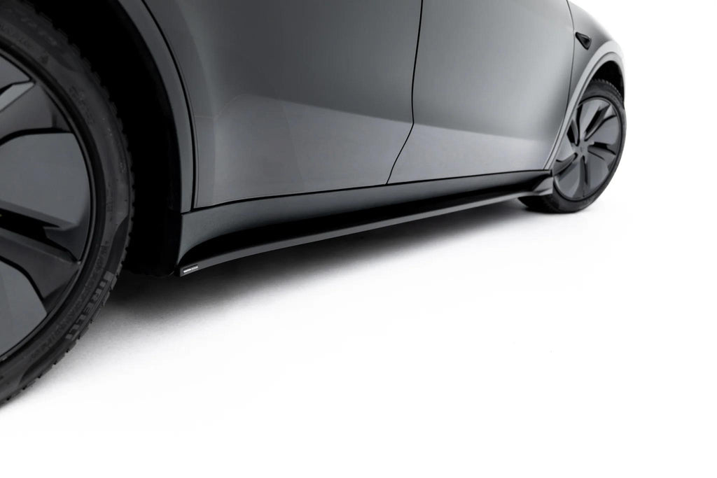 Maxton Design Street+ Seitenschweller Leisten passend für Tesla Model Y Premium Mk1 Facelift schwarz Hochglanz