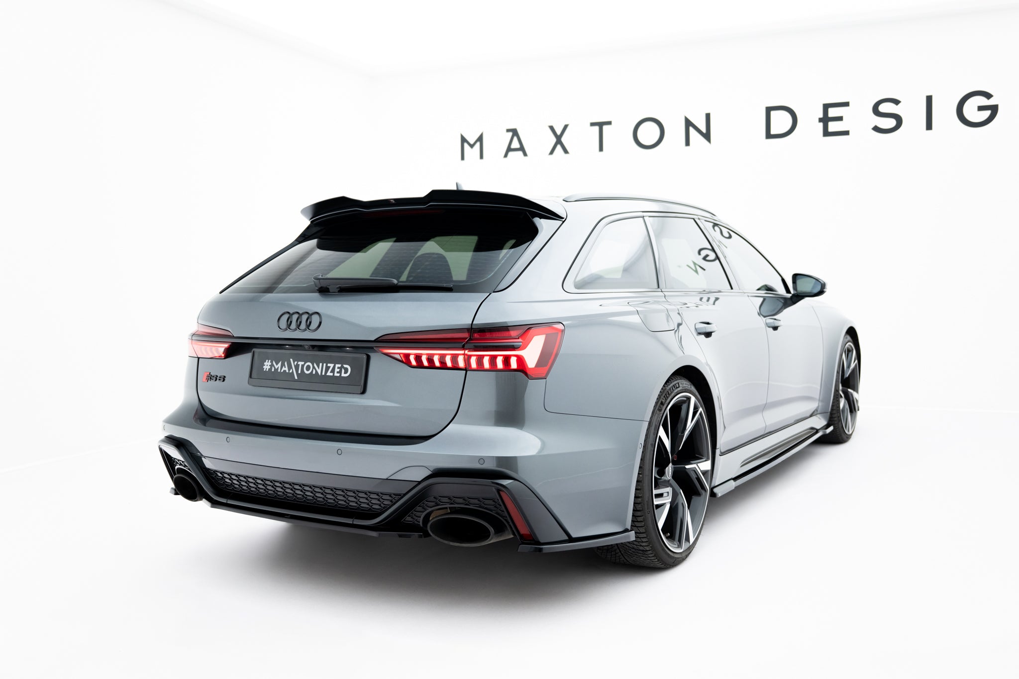 Maxton Design Heckansatz Audi RS6 C8 / C8 Facelift schwarz Hochglanz für Audi A6