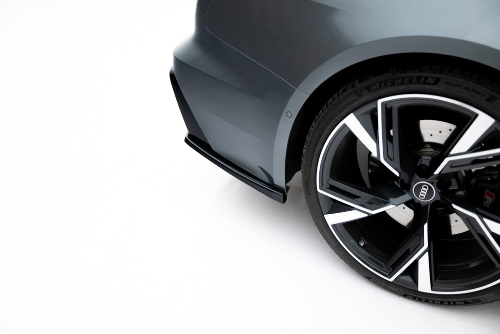 Maxton Design Heck Ansatz Flaps Diffusor V.1 passend für Audi RS6 C8 / C8 Facelift schwarz Hochglanz