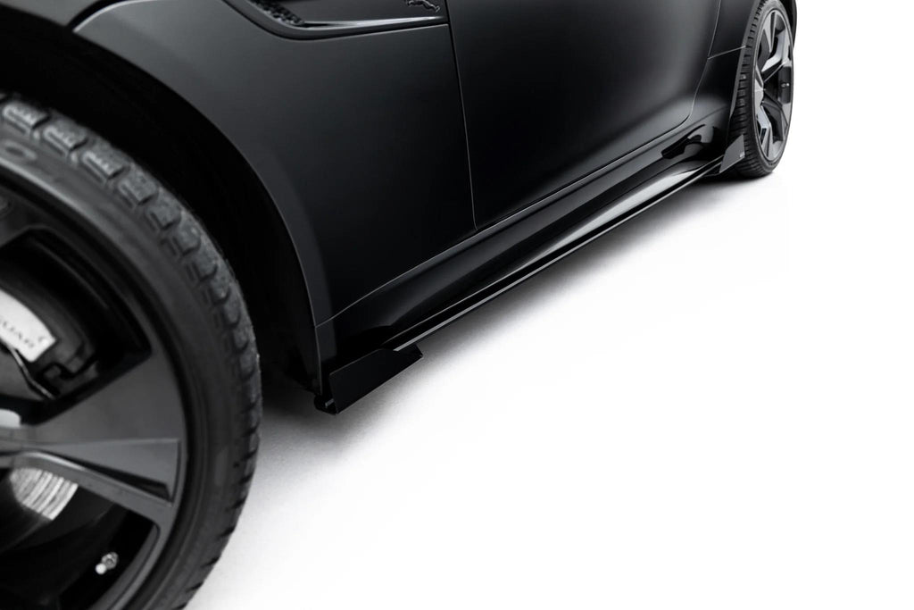 Maxton Design Street Pro Street+ Seitenschweller Leisten + Flaps Passend für Jaguar F-Type X152 Facelift 2 Schwarz Hochglanz
