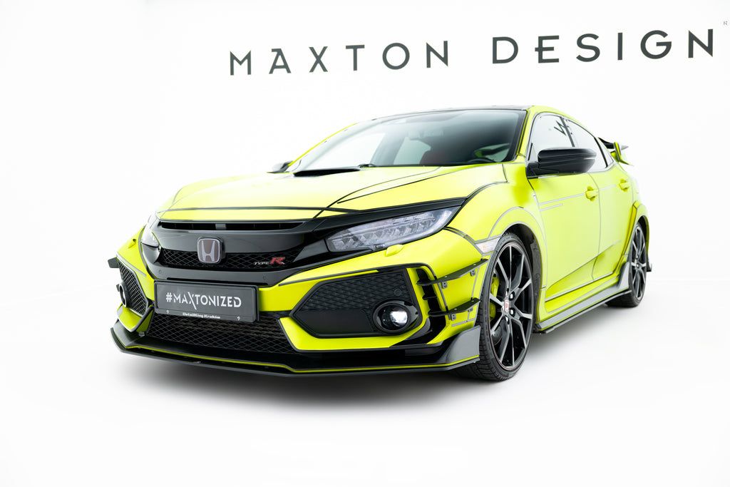 Maxton Design Street Pro Street+ Spoilerlippe Front Ansatz V.2 passend für Honda Civic Type-R Mk10 / Mk10 Facelift