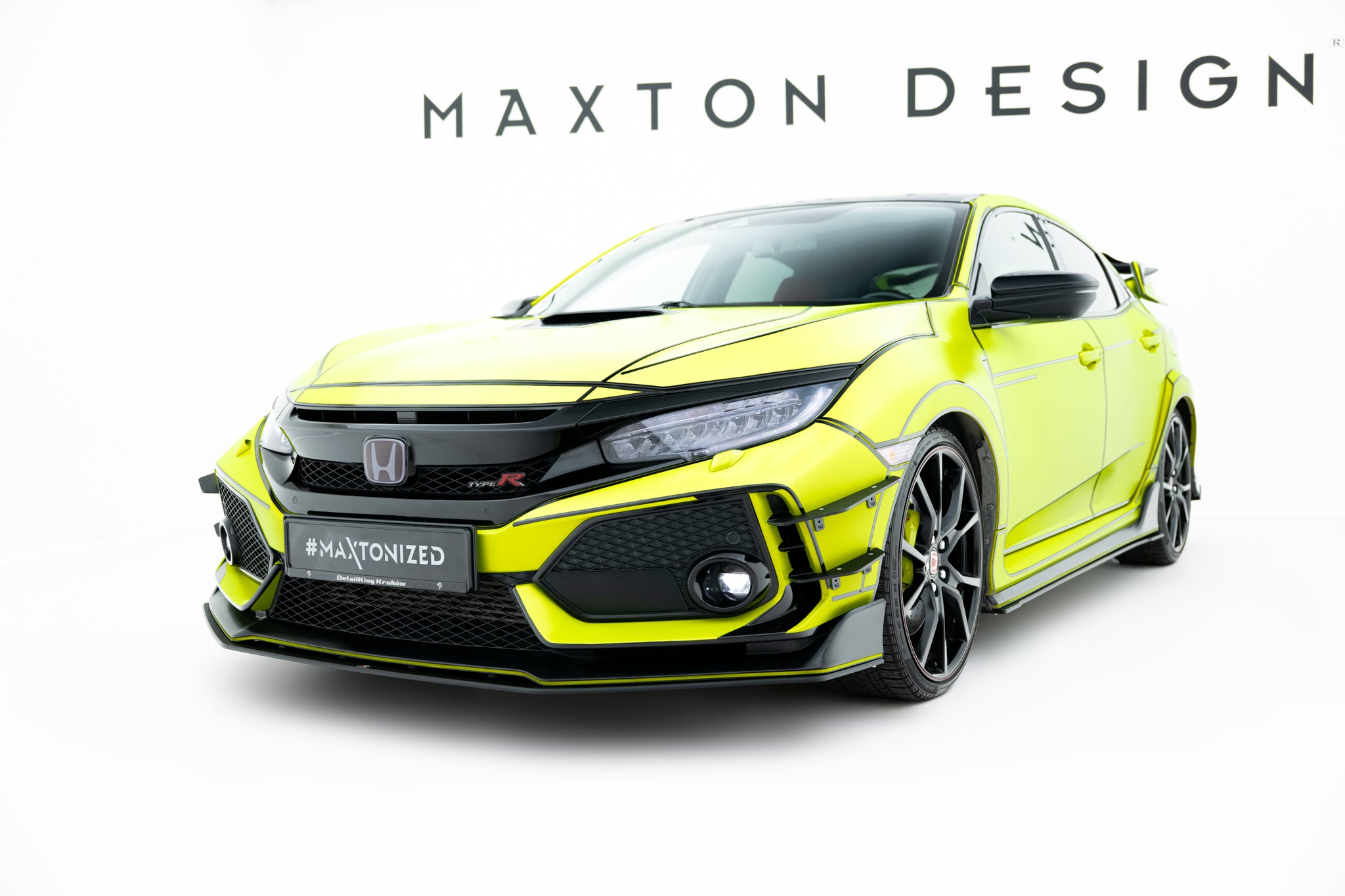 Maxton Design Street Pro Street+ Spoilerlippe Front Ansatz V.2 passend für Honda Civic Type-R Mk10 / Mk10 Facelift
