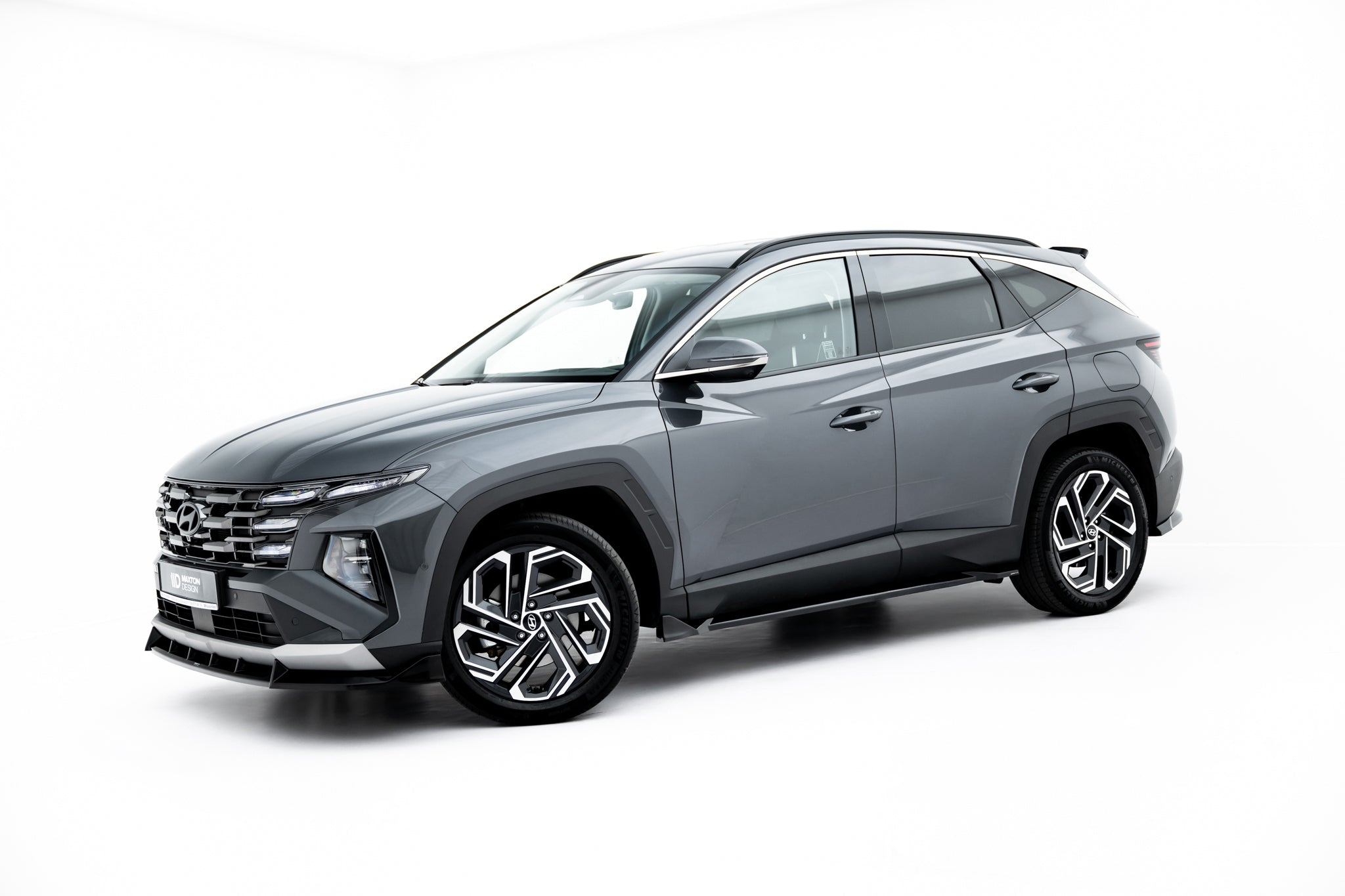Maxton Design Street+ Seitenschweller Leisten passend für Hyundai Tucson Mk4 Facelift schwarz Hochglanz