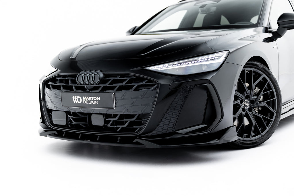 Maxton Design Street+ Spoilerlippe Front Ansatz V.2 passend für Audi A6 S-Line C9 schwarz Hochglanz