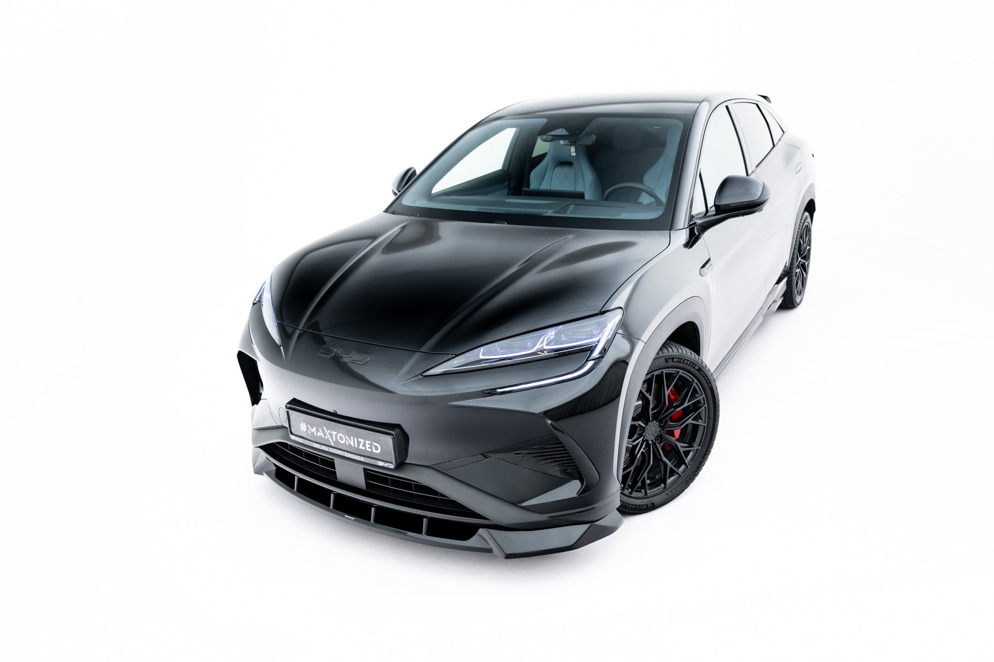 Maxton Design Street+ Spoilerlippe Front Ansatz passend für BYD Sealion 7 Mk1 schwarz Hochglanz