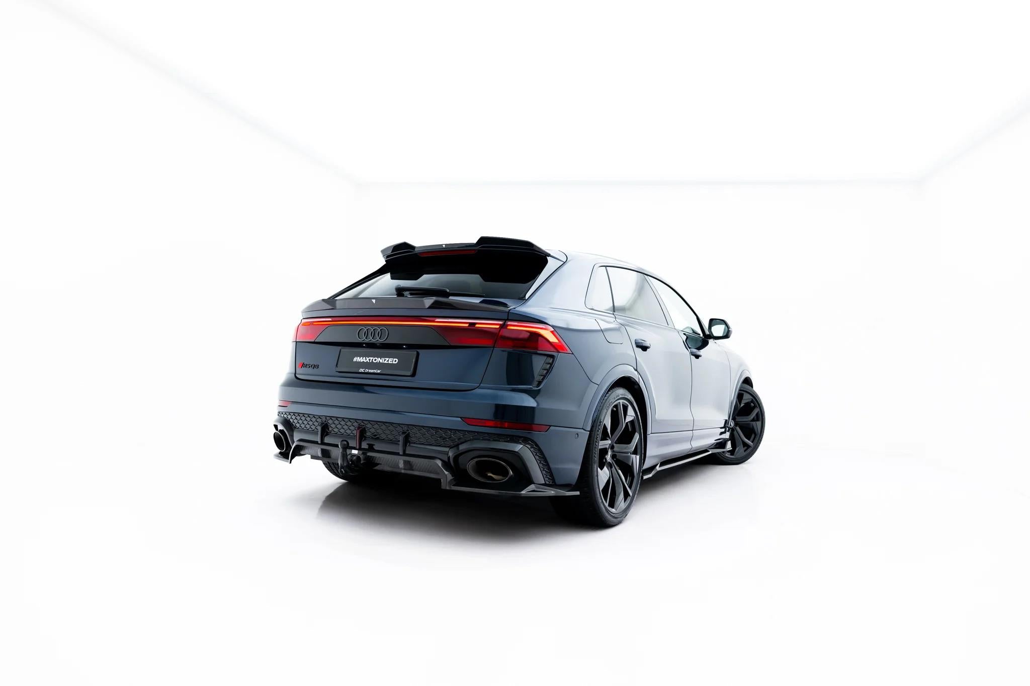 Maxton Design Prepreg Carbon Fiber Rear Splitter (mit einem vertikalem balken) Audi RSQ8 Mk1 Facelift für Audi Q8