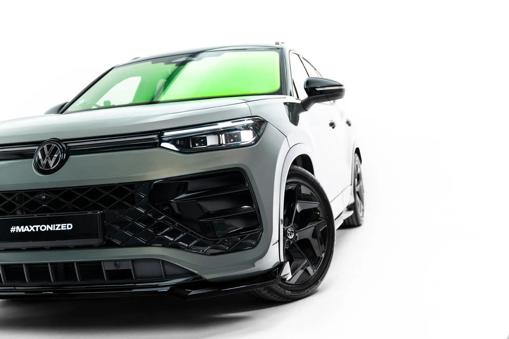 Maxton Design Frontspoiler für Volkswagen Tayron Mk1 [2024-] | Schwarz Hochglanz | ABS-Kunststoff