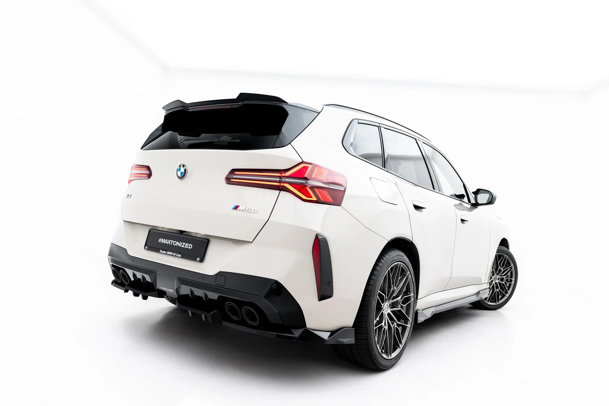 Maxton Design Street+ Mittlerer Diffusor RACE passend für BMW X3 M50 G45 schwarz Hochglanz
