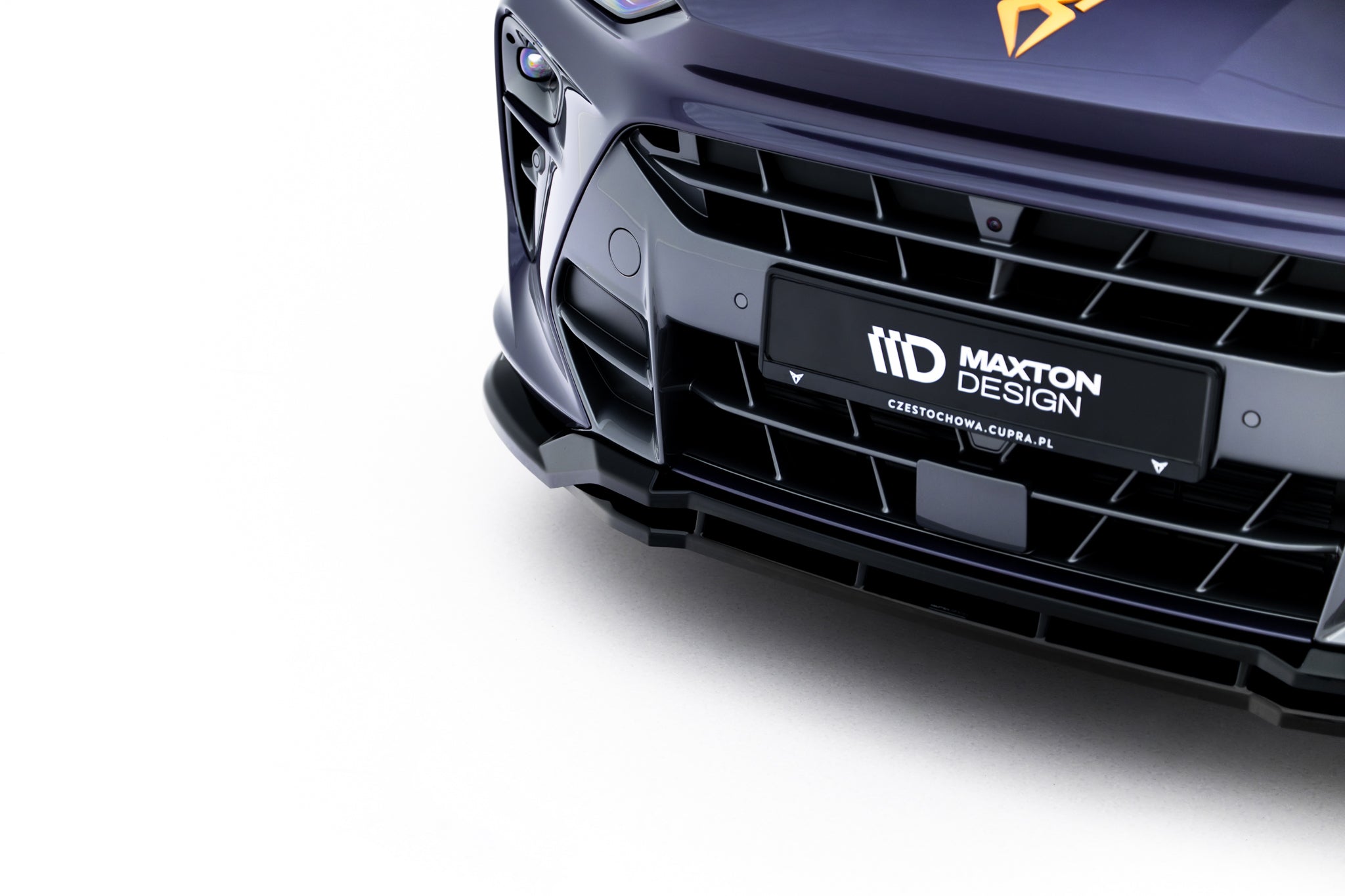 Maxton Design Street+ Spoilerlippe Front Ansatz V.2 passend für Cupra Terramar Mk1 schwarz Hochglanz
