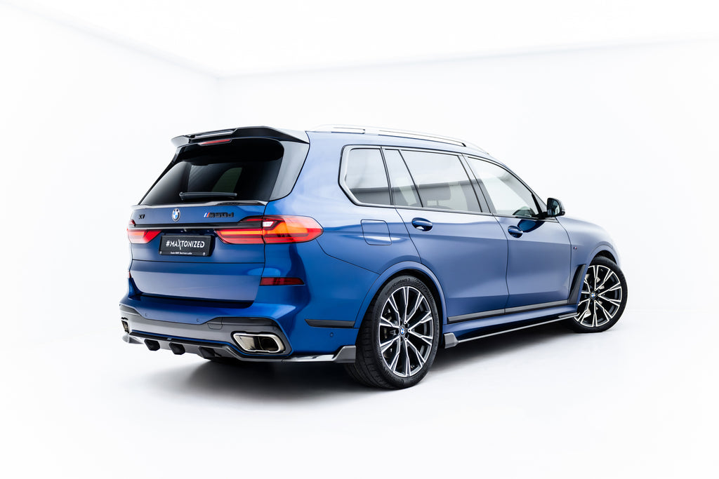 Maxton Design Prepreg Carbon Fiber Diffusor Heck Ansatz passend für BMW X7 M-Paket G07 / G07 Facelift (version mit towbar)