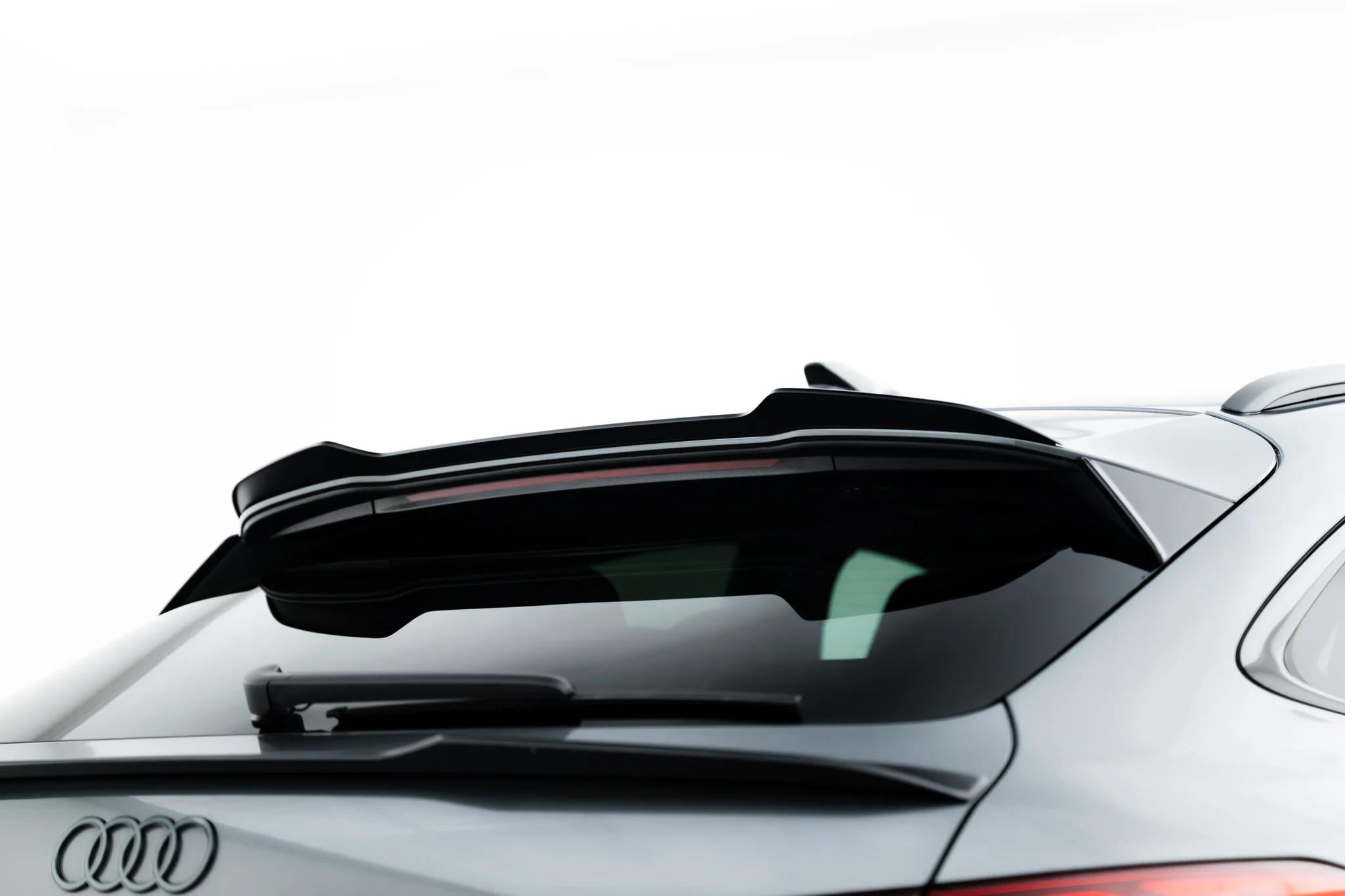 Maxton Design Höher Heckspoiler Lippe Audi SQ5 / Q5 S-Line Sportback Mk3 Schwarz Hochglanz