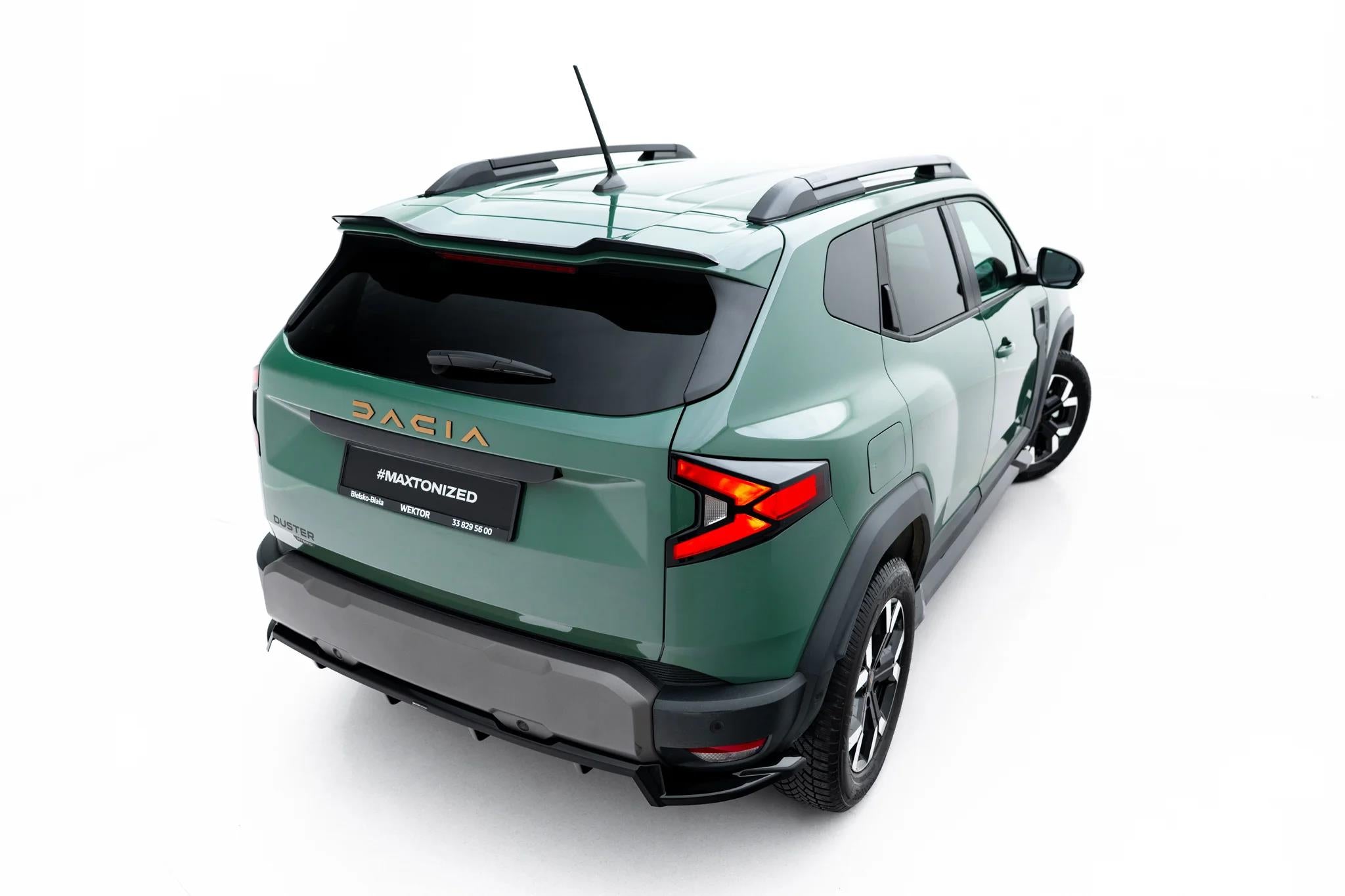 Maxton Design Heckspoiler Lippe Dacia Duster Mk3 Schwarz Hochglanz