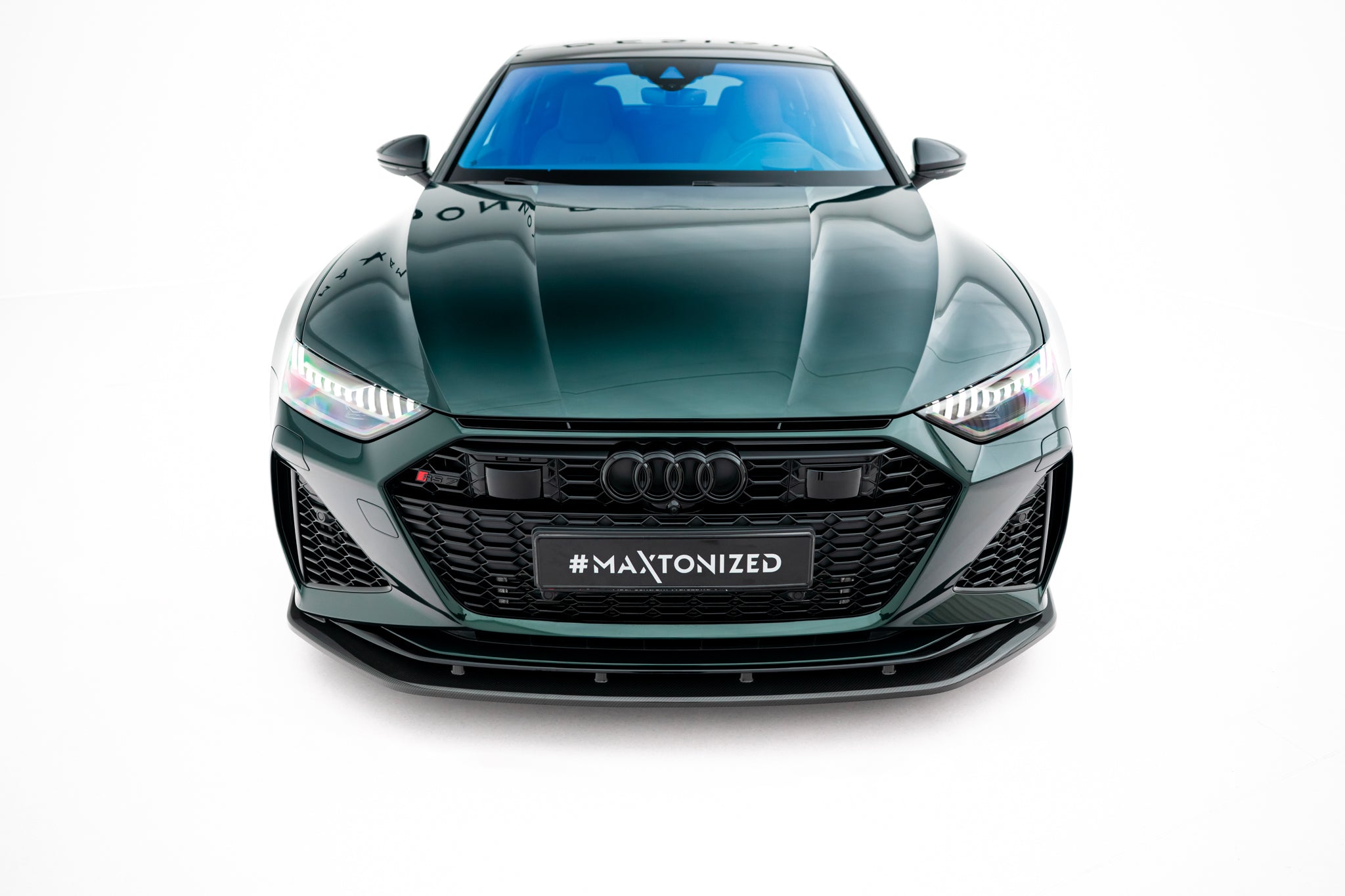 Maxton Design Prepreg Carbon Fiber Street+ Spoilerlippe Front Ansatz passend für Audi RS7 C8