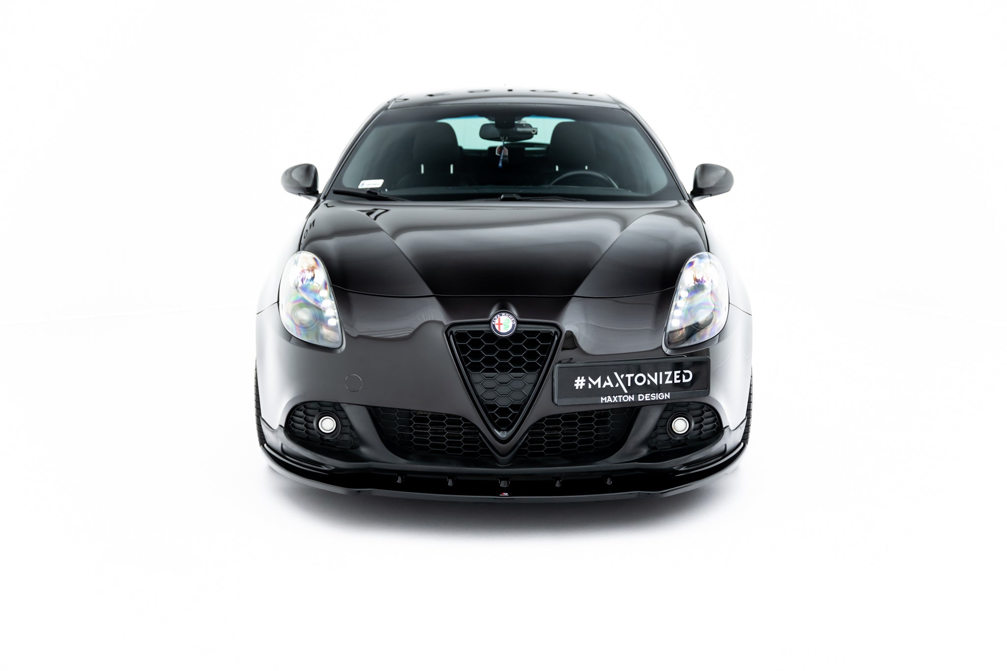 Maxton Design Street+ Spoilerlippe Front Ansatz passend für Alfa Romeo Giulietta Zender schwarz Hochglanz