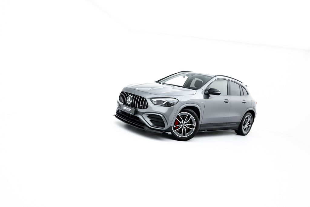 Maxton Design Street+ Spoilerlippe Front Ansatz V.1 passend für Mercedes-AMG GLA 35 H247 Facelift schwarz Hochglanz