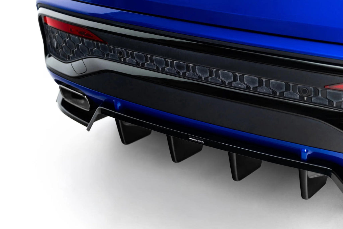 Maxton Design Diffusor für Audi Q5 S-Line Mk3 | Schwarz Hochglanz | ABS-Kunststoff