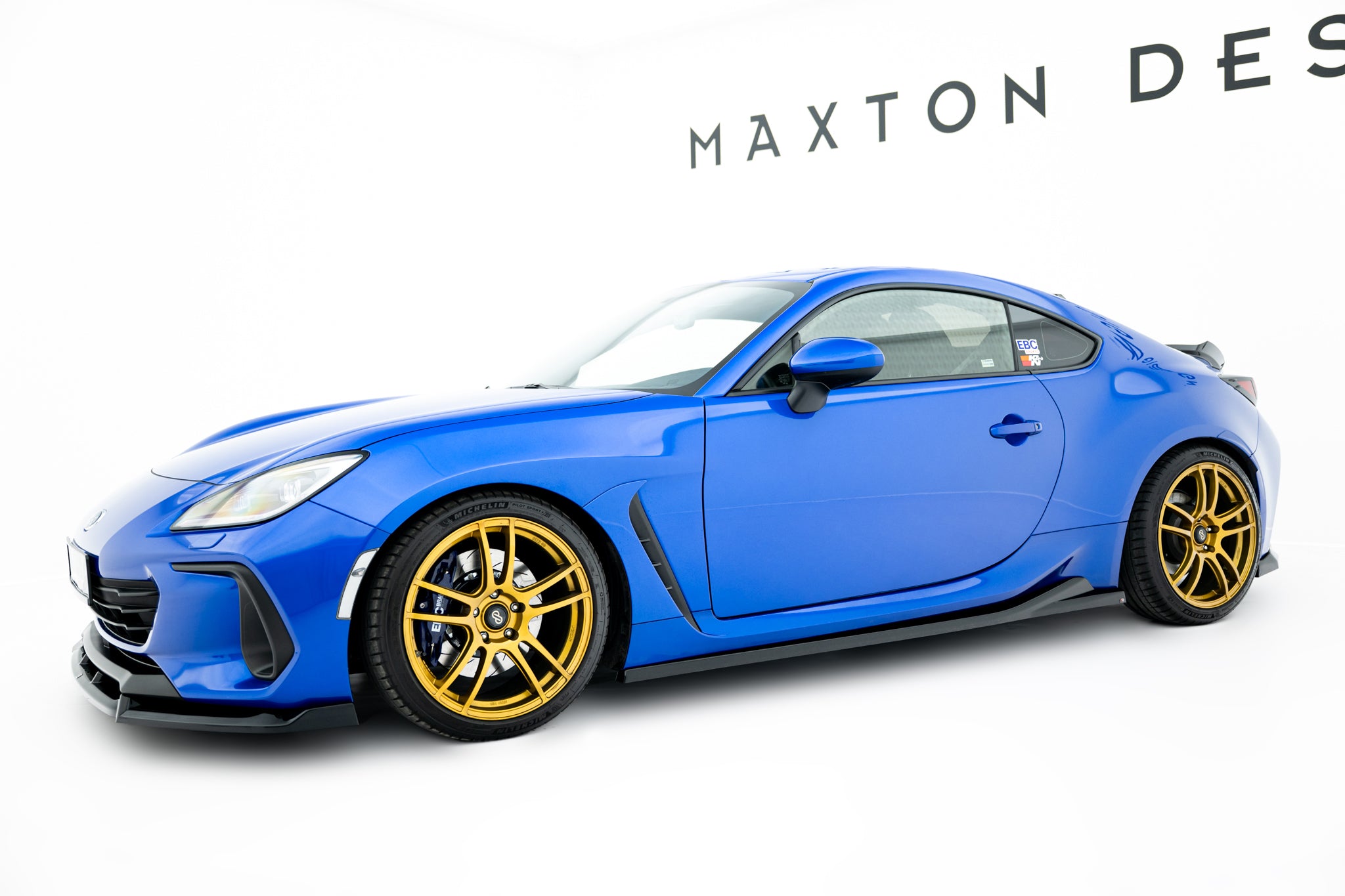 Maxton Design Street+ Seitenschweller Leisten passend für V.1 passend für Subaru BRZ Mk2 schwarz Hochglanz