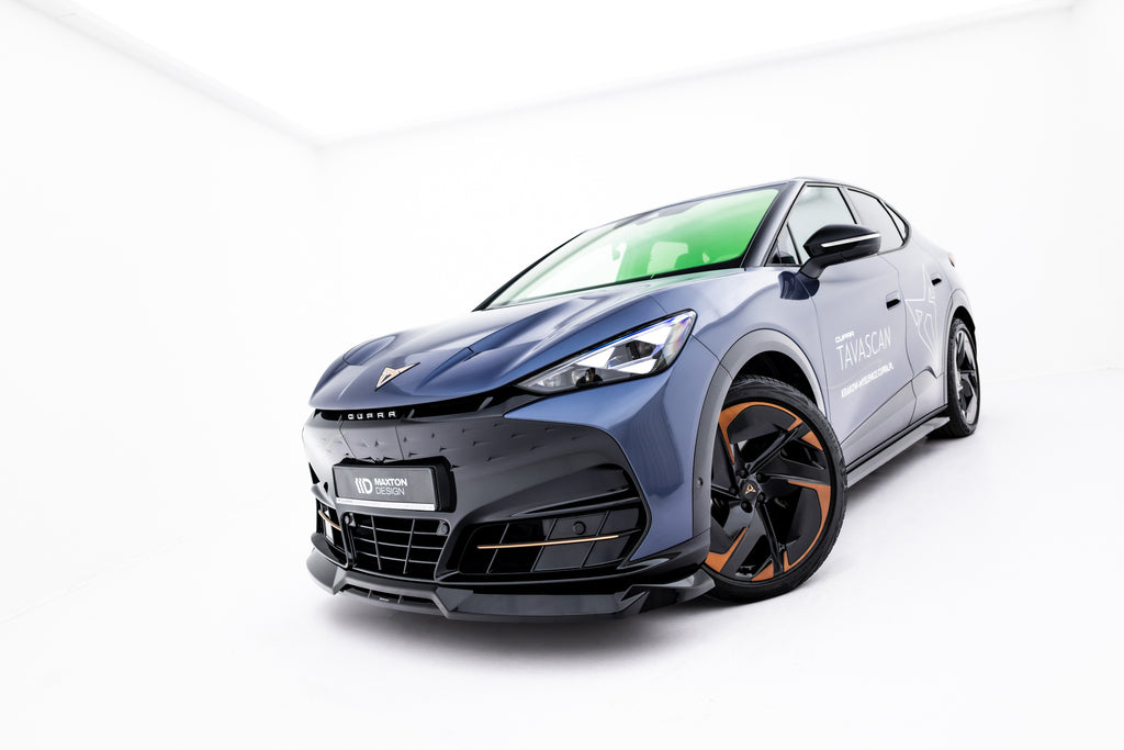 Maxton Design Street+ Spoilerlippe Front Ansatz passend für Cupra Tavascan Mk1 schwarz Hochglanz