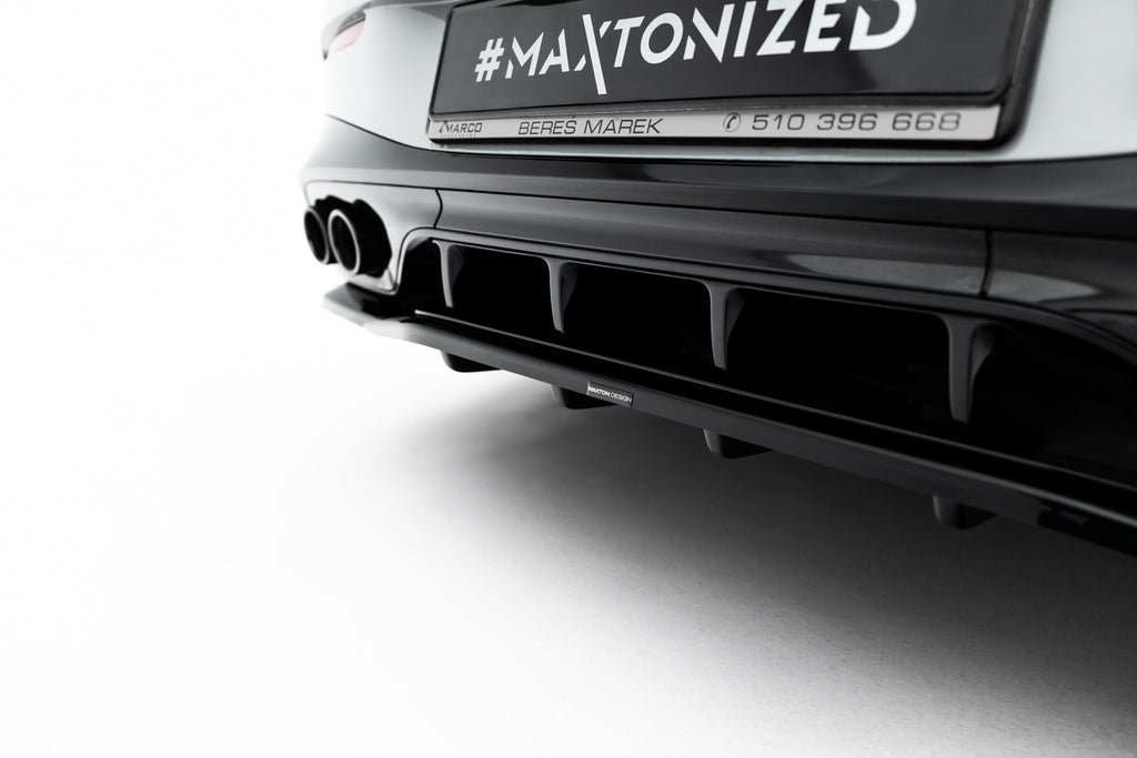 Maxton Design Street+ Mittlerer Diffusor RACE passend für Mercedes-AMG CLE 53 Aero C236 schwarz Hochglanz