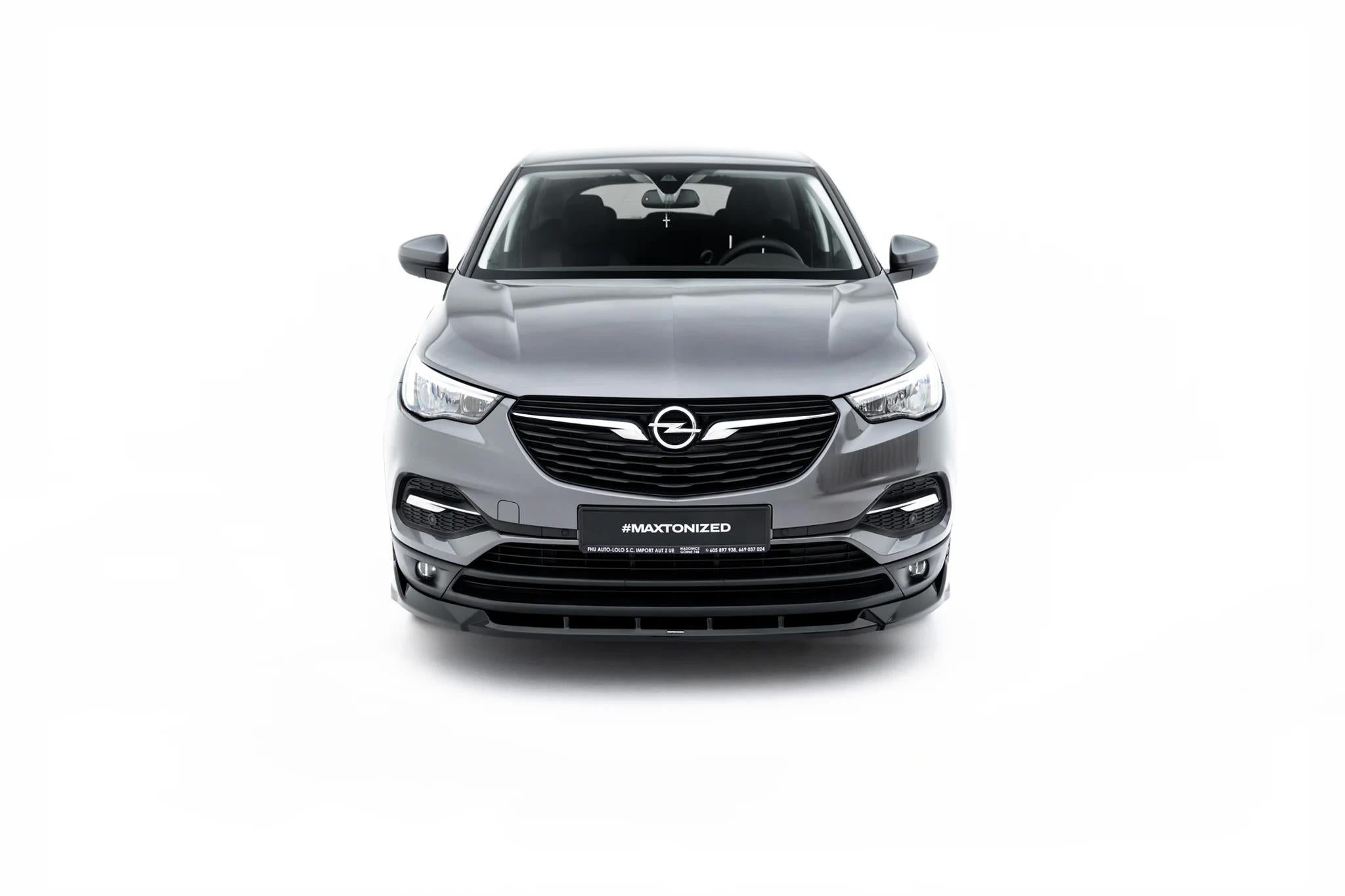 Maxton Design Street+ Spoilerlippe Front Ansatz Passend für Opel Grandland Mk1 Schwarz Hochglanz