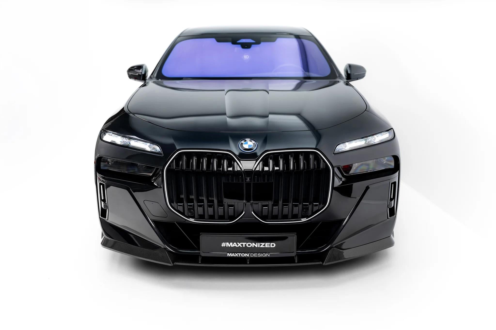 Maxton Design Prepreg Carbon Fiber Street+ Spoilerlippe Front Ansatz Passend für Bmw 7 M-Paket / M760e / I7 M-Paket G70