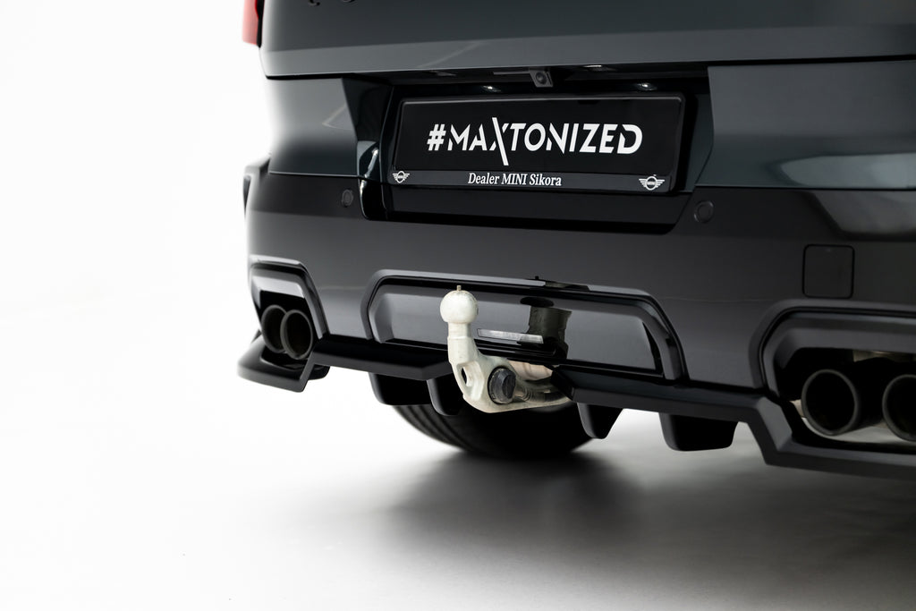 Maxton Design Street+ Mittlerer Diffusor RACE passend für Mini Countryman JCW U25 schwarz Hochglanz