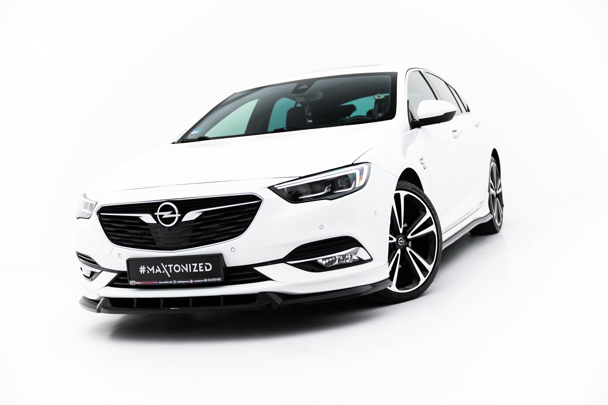 Maxton Design Street+ Spoilerlippe Front Ansatz passend für Opel Insignia OPC-Line Mk2 schwarz Hochglanz