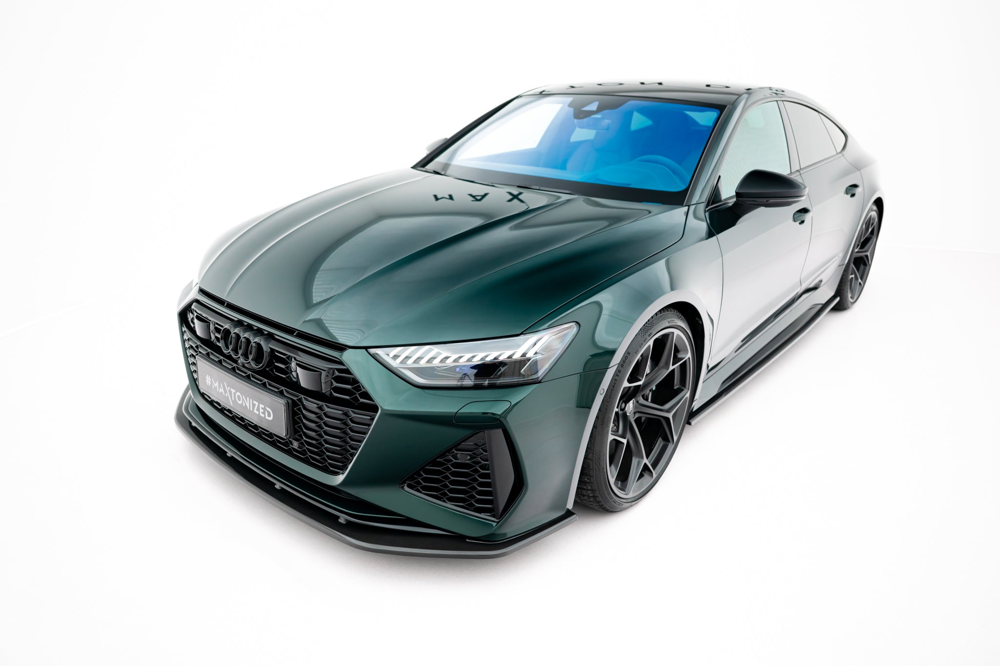 Maxton Design Prepreg Carbon Fiber Street+ Spoilerlippe Front Ansatz passend für Audi RS7 C8