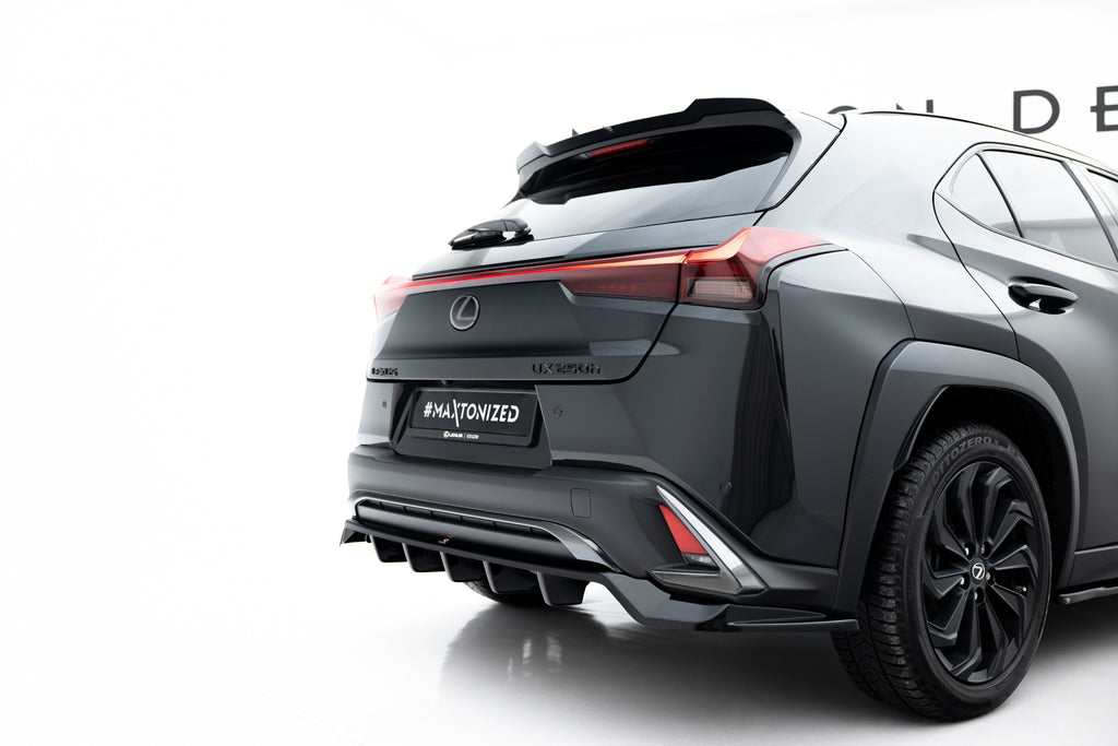 Maxton Design Street+ Mittlerer Diffusor RACE passend für Lexus UX F-Sport Mk1 schwarz Hochglanz