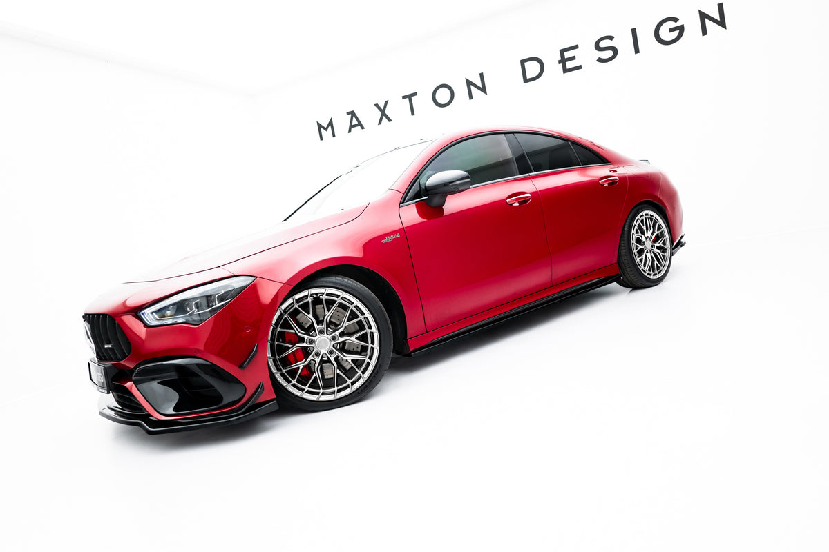 Maxton Design Seitenschweller für Mercedes-Benz CLA C118 Facelift [2023-2025] | Schwarz Hochglanz | ABS-Kunststoff