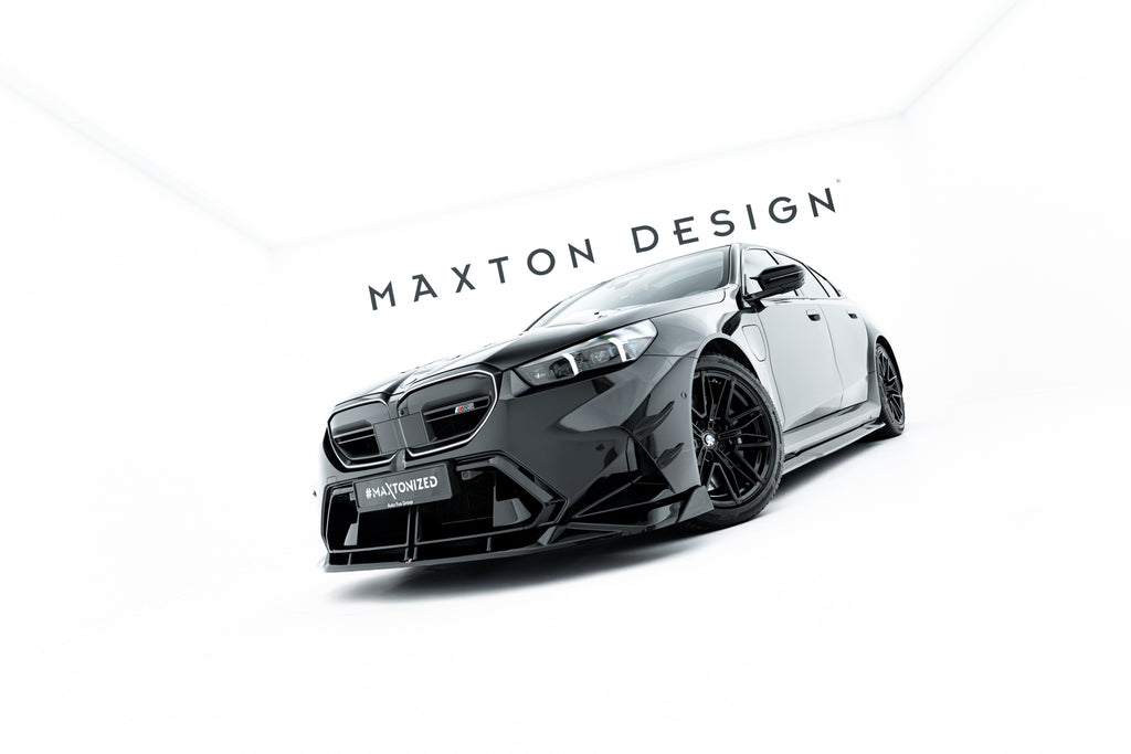Maxton Design Street+ Spoilerlippe Front Ansatz V.2 passend für BMW M5 Limousine / Touring G90 schwarz Hochglanz