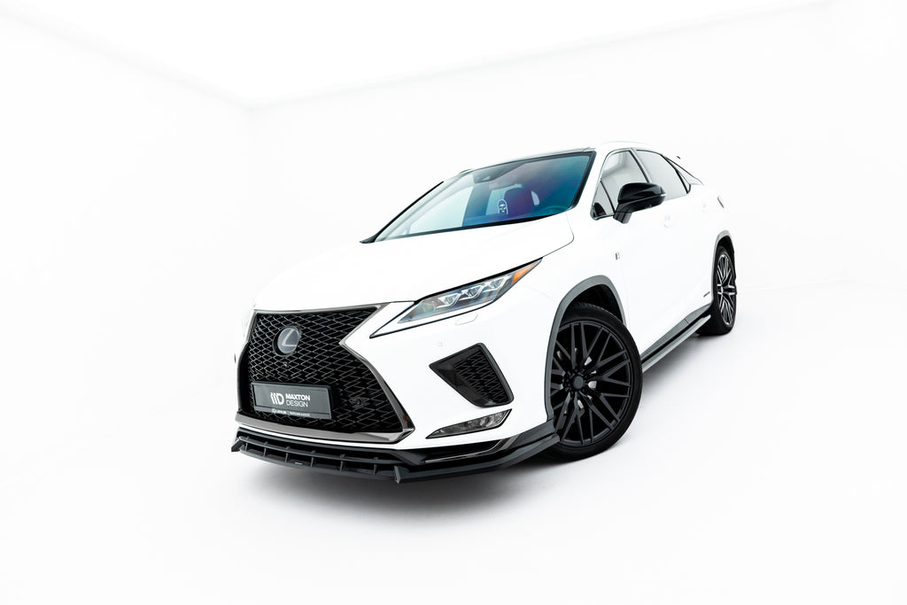 Maxton Design Street+ Spoilerlippe Front Ansatz passend für Lexus RX F-Sport Mk4 Facelift schwarz Hochglanz