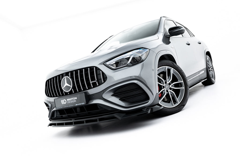 Maxton Design Street+ Spoilerlippe Front Ansatz V.1 passend für Mercedes-AMG GLA 35 H247 Facelift schwarz Hochglanz