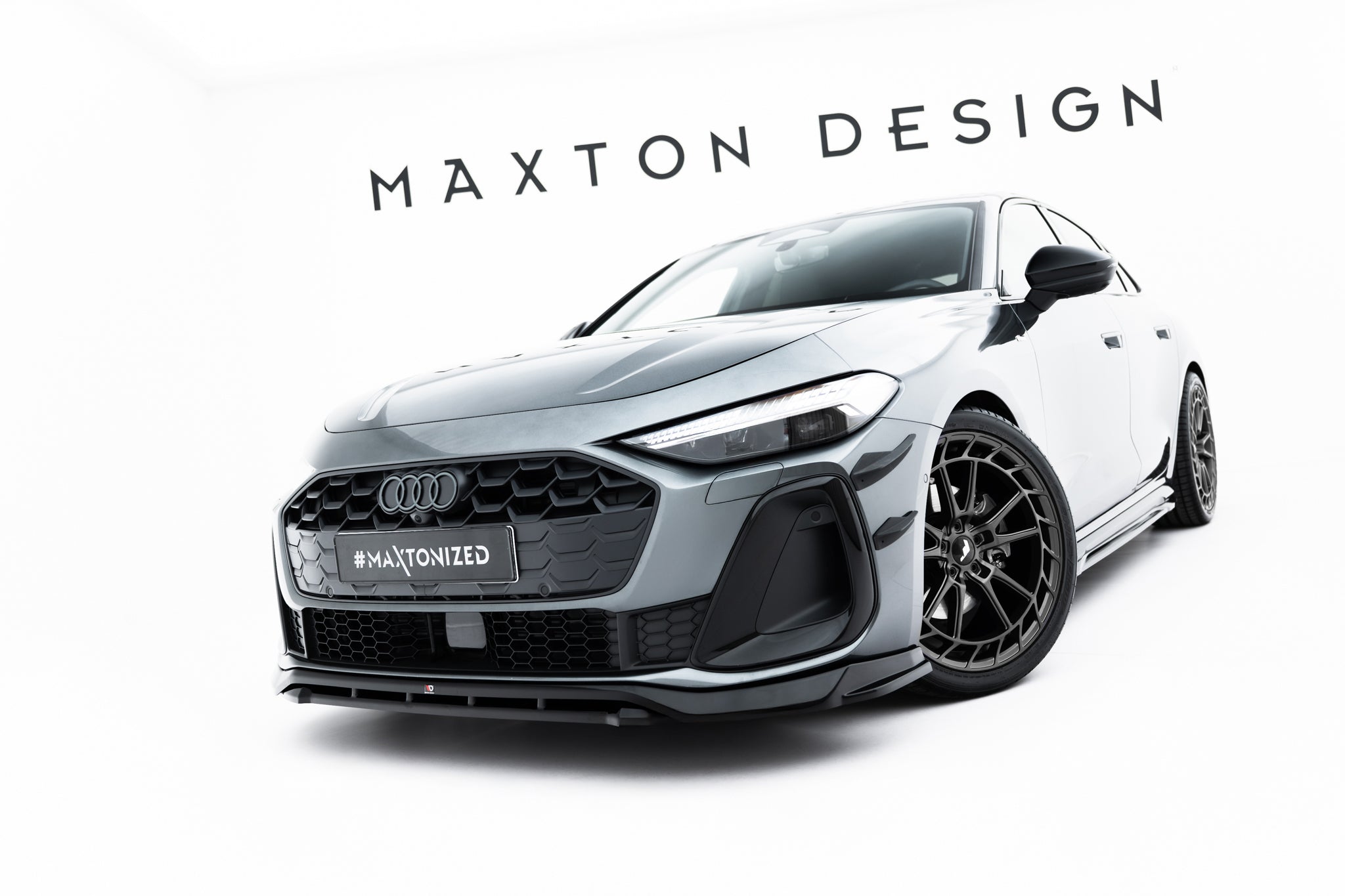 Maxton Design Stoßstangen Flaps Wings vorne Canards passend für Audi A5 S-Line / S5 Limousine / Avant B10
