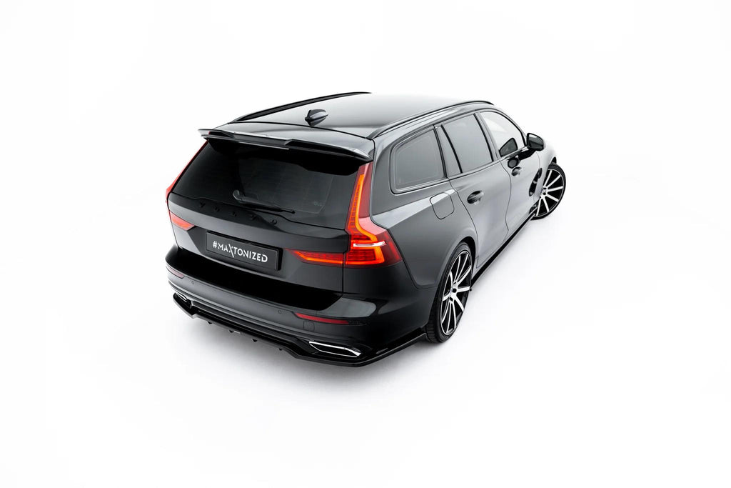 Maxton Design Heckspoiler Lippe 3D Volvo V60 R-Design Mk3 Schwarz Hochglanz