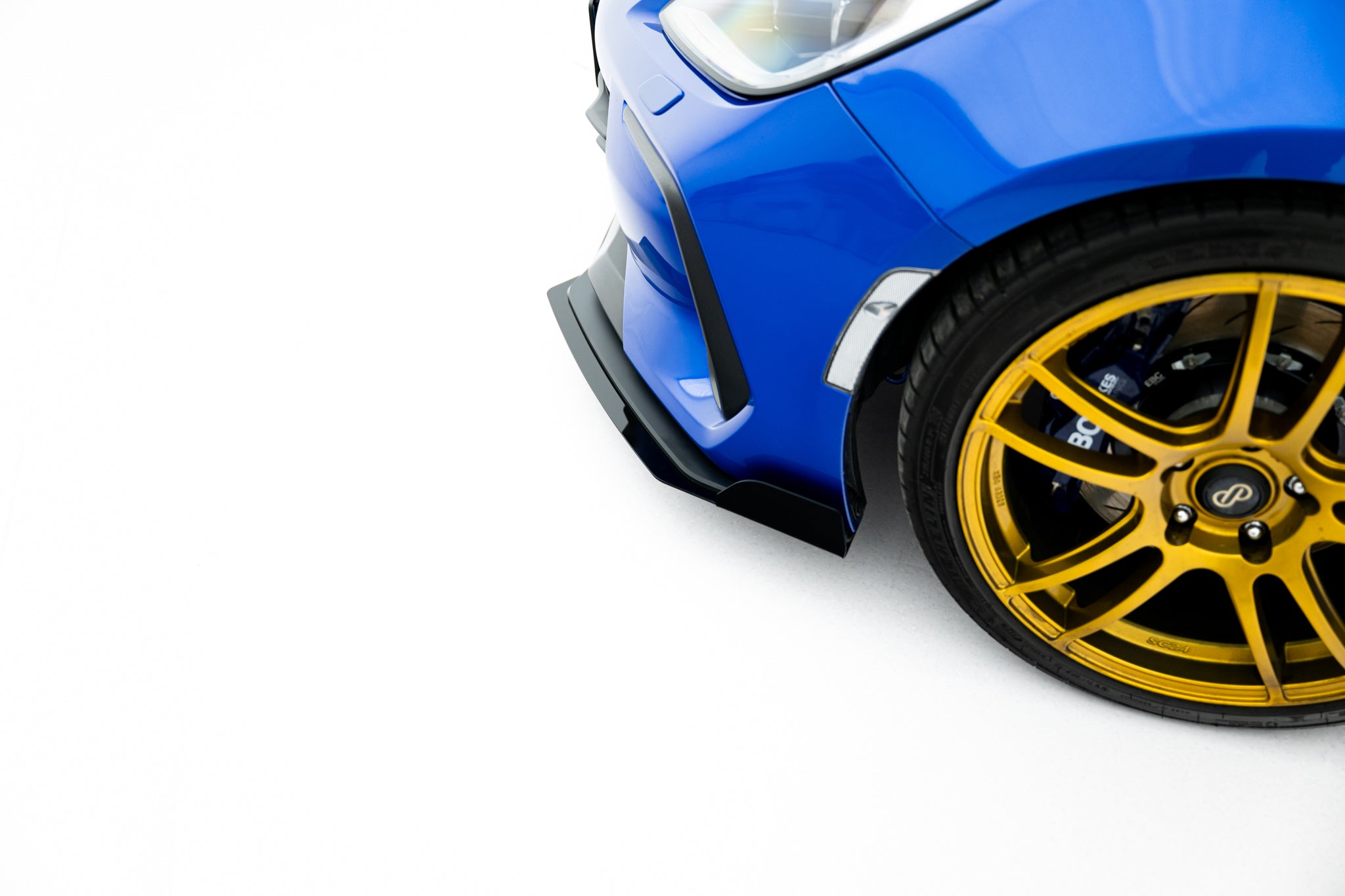 Maxton Design Street Pro Street+ Spoilerlippe Front Ansatz + Flaps passend für Subaru BRZ Mk2 schwarz Hochglanz