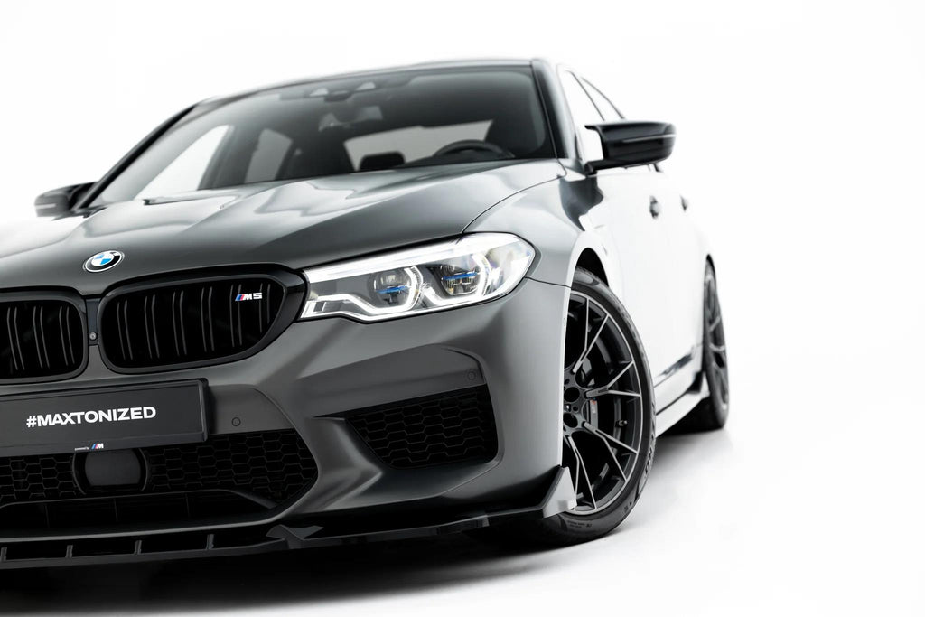 Maxton Design Street+ Spoilerlippe Front Ansatz V.3 passend für BMW M5 F90 schwarz Hochglanz