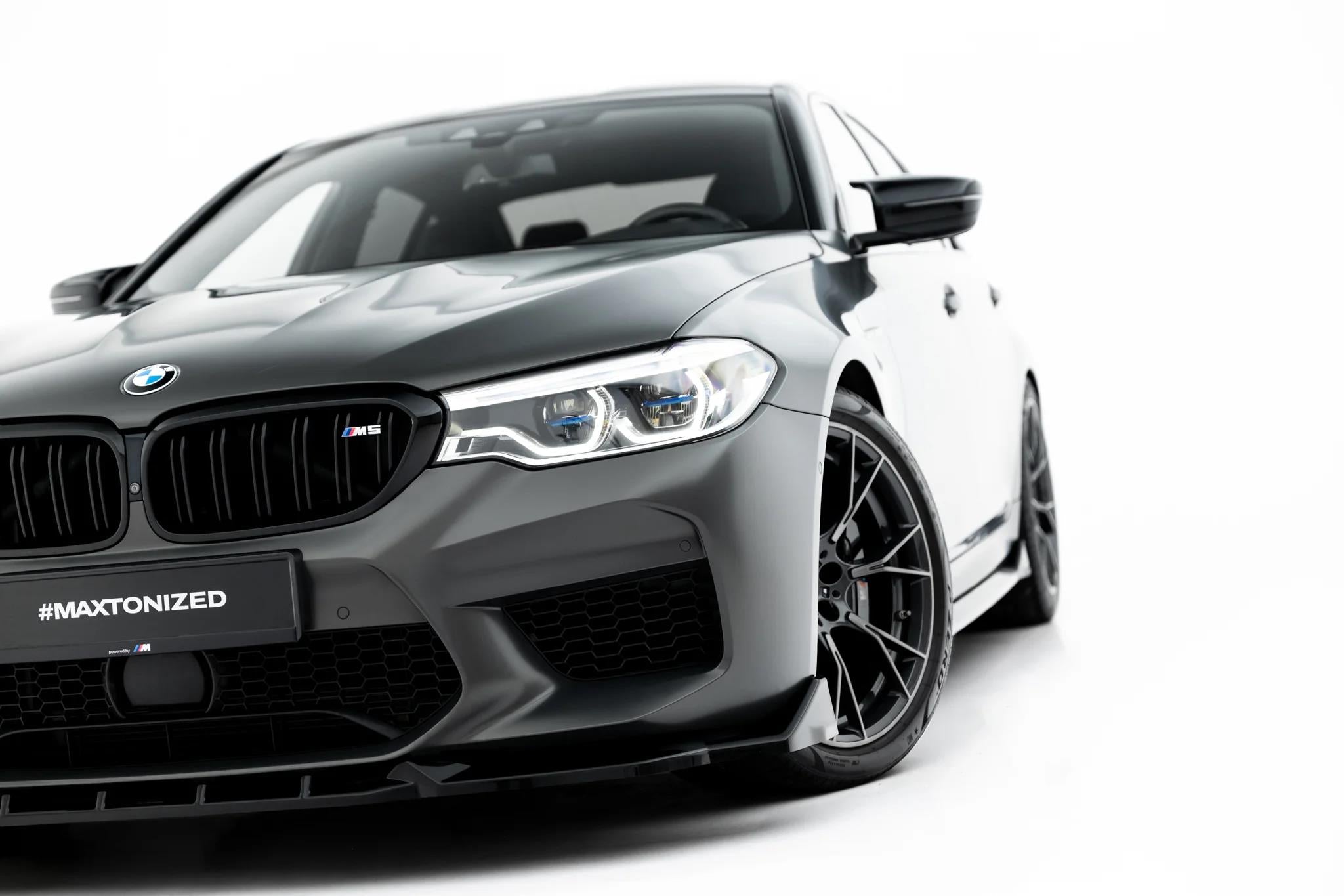 Maxton Design Street+ Spoilerlippe Front Ansatz V.3 passend für BMW M5 F90 schwarz Hochglanz