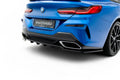 Maxton Design Street+ Mittlerer Diffusor RACE passend für BMW 8 Coupe M-Paket G15 schwarz Hochglanz