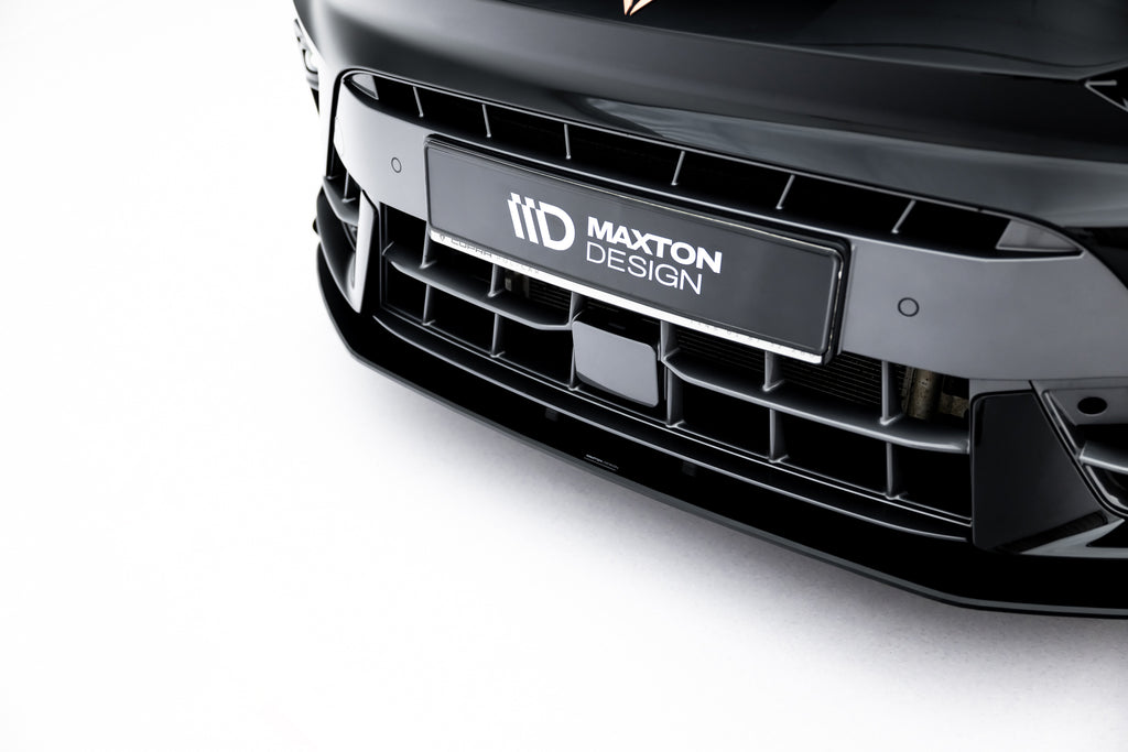 Maxton Design Street Pro Street+ Spoilerlippe Front Ansatz + Flaps passend für Cupra Leon ST / Hatchback Mk1 Facelift schwarz Hochglanz
