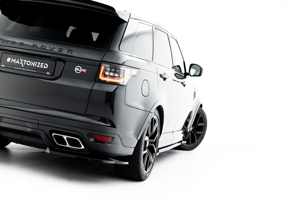 Maxton Design Heck Ansatz Flaps Diffusor passend für Land Rover Range Rover SVR Mk2 Facelift schwarz Hochglanz