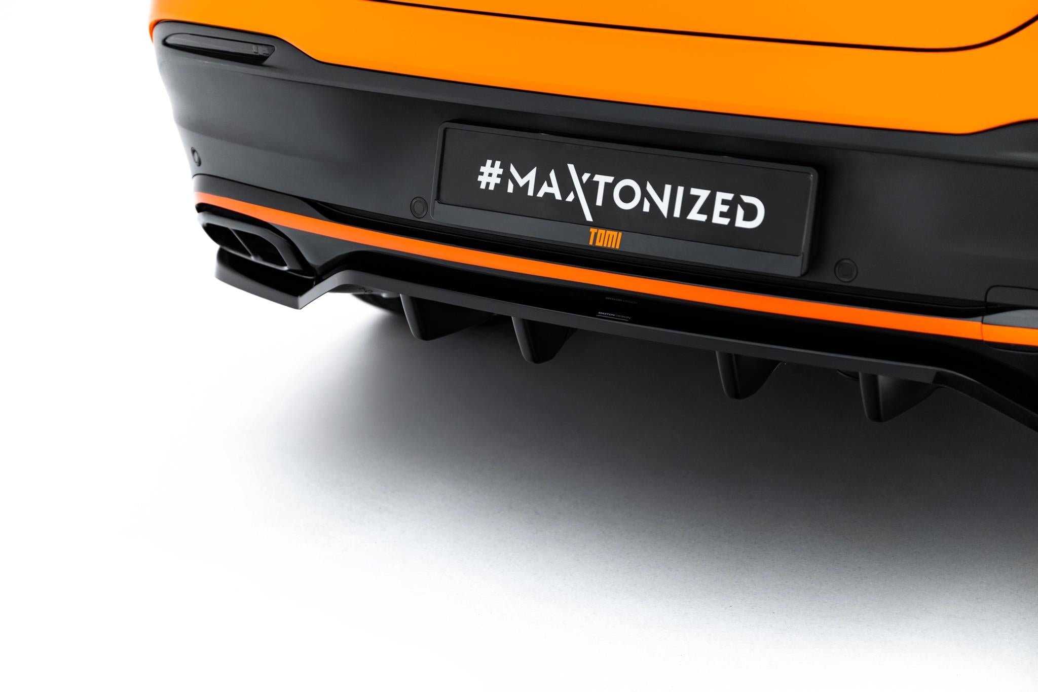 Maxton Design Street+ Mittlerer Diffusor RACE V.2 passend für Mercedes-Benz GLE Coupe AMG-Line C167 / C167 Facelift schwarz Hochglanz