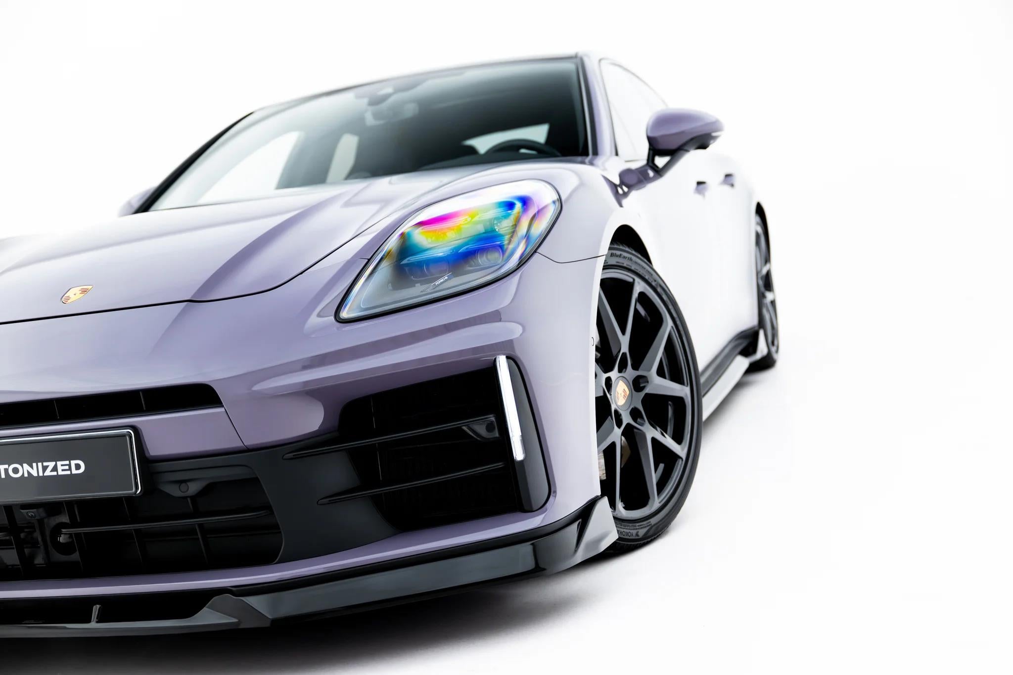 Maxton Design Street+ Spoilerlippe Front Ansatz Passend für Porsche Panamera 4 / 4S E-Hybrid / 4 E-Hybrid 972 Schwarz Hochglanz