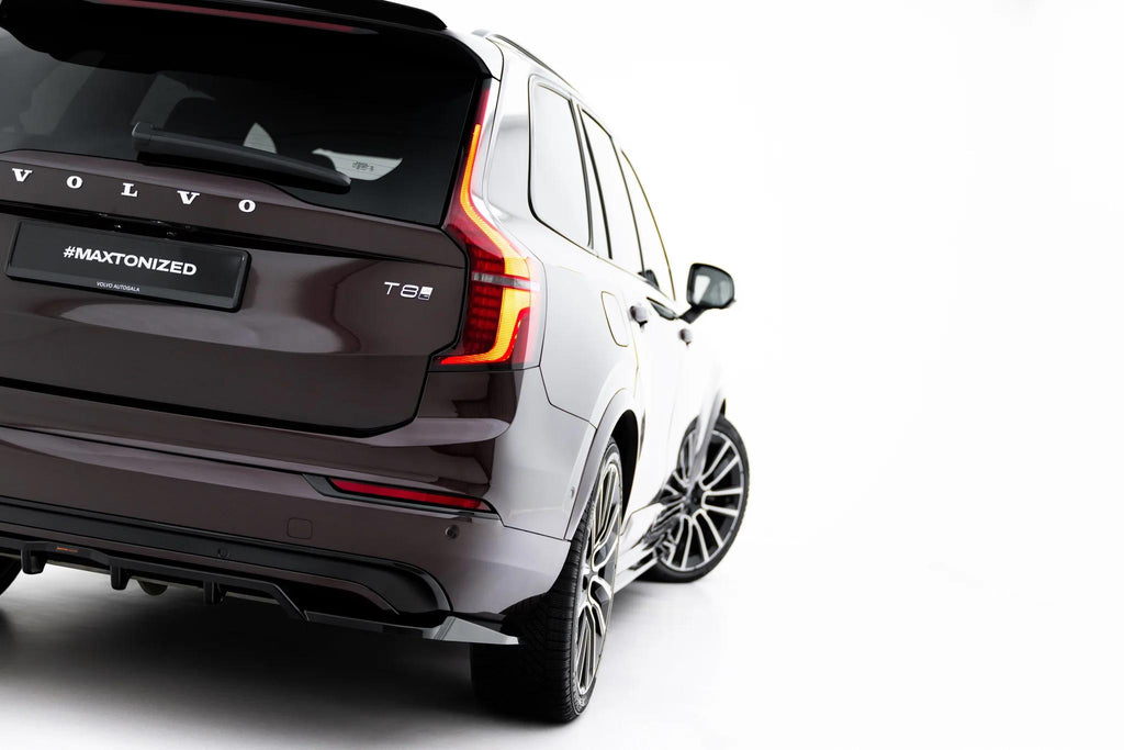 Maxton Design Street+ Mittlerer Diffusor Race Passend für Volvo Xc90 Mk2 Facelift 2 Schwarz Hochglanz